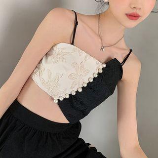 Spaghetti Strap Embossed Top