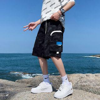 Printed Pocket Detail Shorts