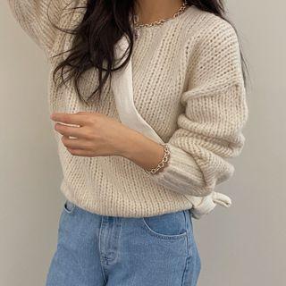 Plain Sweater / V-neck Cardigan