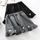 Frilled-trim Embroidered A-line Skirt
