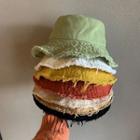 Fringed Trim Bucket Hat