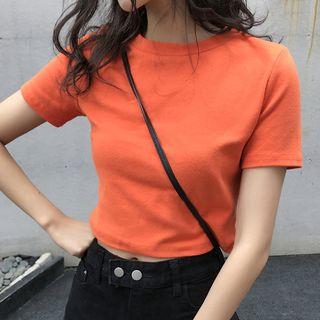 Short-sleeve / Sleeveless Cropped T-shirt