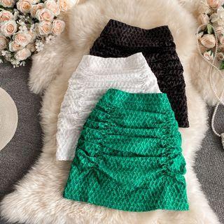 Crinkled Pencil Skirt