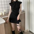 Ruffle Short-sleeve Top / A-line Skirt / Sheath Dress