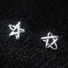 Star Sterling Silver Earring 1 Pair - S925 Silver - Silver - One Size