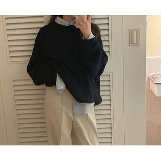 Oversize Boucle-knit Sweater