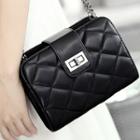 Faux-leather Quilted Chain Strap Cross Bag
