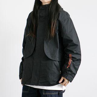 Pocket Detail Oversized Cargo Jacket