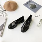 Metal Accent Patent Loafers