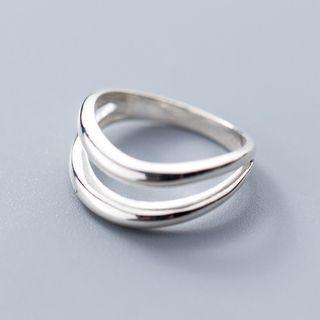 925 Sterling Silver Cutout Layered Ring