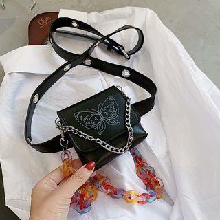 Butterfly Print Belt Bag