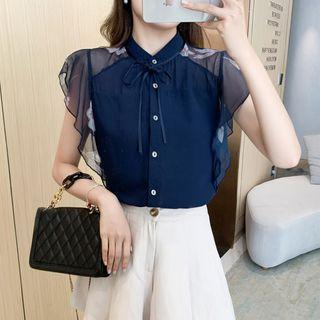 Ruffle Sleeveless Shirt