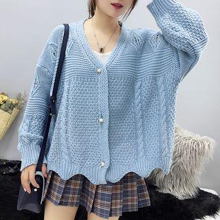Ruffle-hem Cardigan