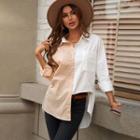 Long Sleeve Two Tone Shirt