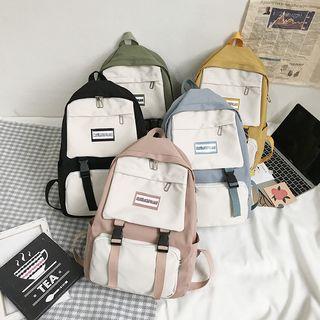 Mouse Charm Color Panel Canvas Backpack