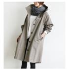 Hooded Single Breasted Trench Coat
