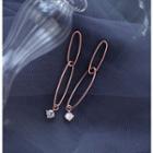 S925 Silver Rhinestone Dangle Earring As Shown In Figure - One Size