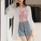 Set: Drawstring Tankini + Cover-up