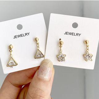 Rhinestone Drop Earring / Ear Clip (various Designs)