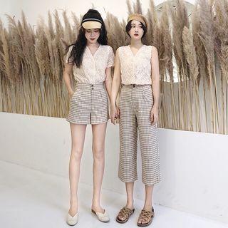 Lace Top / Plaid Pants / Shorts