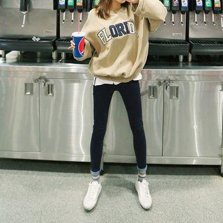 Letter Drop-shoulder Sweatshirt