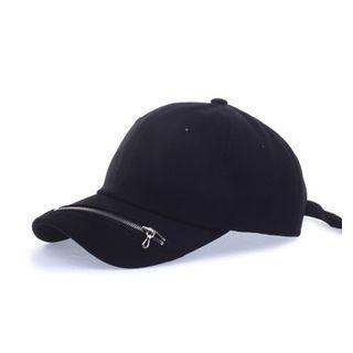 Zip-accent Baseball Cap