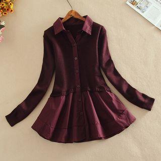 Mock Two-piece Knitted Jacket