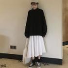 Plain Pullover / Sleeveless Midi Dress