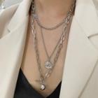 Layered Chain Necklace K70 - As Shown In Figure - One Size