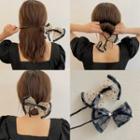 Dotted Lace Bow Hair Tie