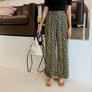 Zip-front Floral Maxi Culottes
