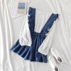 Long-sleeve T-shirt / Ruffle Jumper Shorts