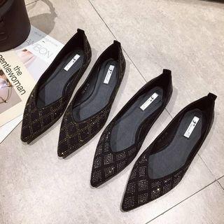 Rhinestone Plaid Flats