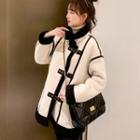 Buckled Fleece Trim Jacket