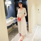 Lace 3/4 Sleeve Maxi Dress