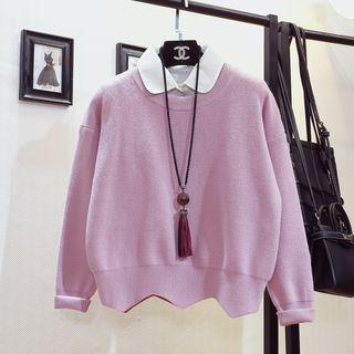 Scallop-hem Chunky Knit Sweater