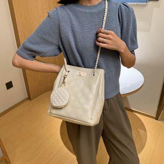 Set: Chain Strap Tote Bag + Coin Purse