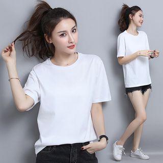 Loose Fit Plain Short-sleeve T-shirt