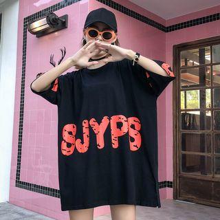 Printed Long Elbow-sleeve T-shirt