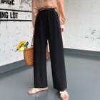 Contrast Trim High-waist Wide-leg Pants