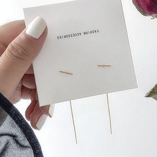 Alloy Bar Dangle Earring 1 Pair - Silver Needle - As Shown In Figure - One Size