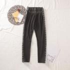 Studded Slim-fit Pants Black - S