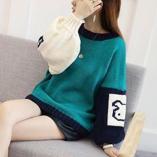 Loose-fit Color-block Sweater