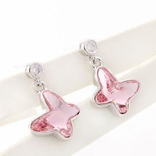 Swarovski Elements Crystal Butterfly Drop Earring
