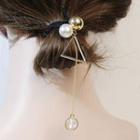 Faux Pearl Alloy Triangle Hair Tie As Shown In Figure - One Size