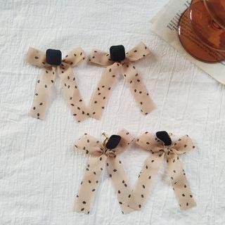 Dotted Bow Dangle Earring