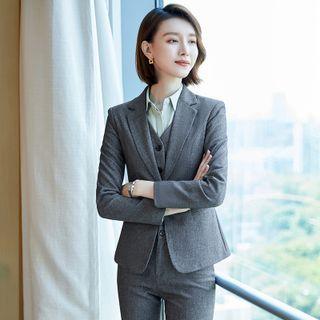 Plain Blazer / Mini Pencil Skirt / Dress Pants / Shirt / Set