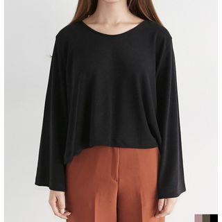 Round-neck Wide-sleeve T-shirt