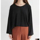 Round-neck Wide-sleeve T-shirt