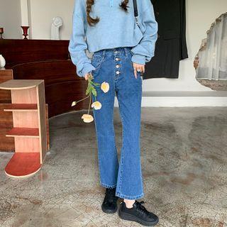 Cropped Boot-cut Jeans - 2 Colors
